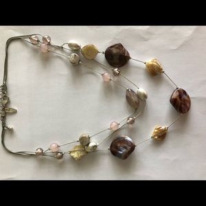 Multi colored 3 rope necklace